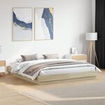 vidaXL Cadre de lit sans matelas chêne sonoma 180x200 cm