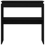 Table Console vidaXL Noir Chêne 80x30x80 cm Bois d'ingénierie