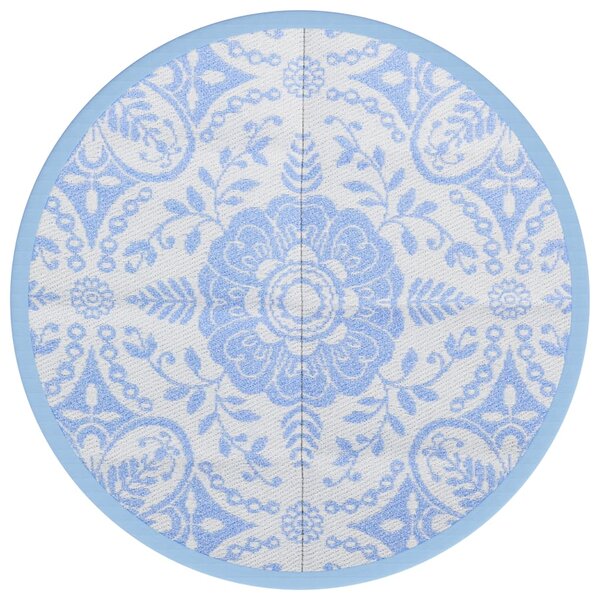 vidaXL Tapis d'extérieur bleu clair Ø200 cm PP