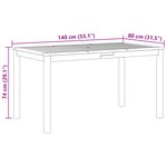 Ensemble de repas de jardin 5 pièces en poly rotin noir et acacia