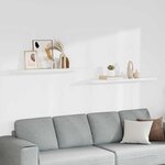 vidaXL Étagères murales flottantes 2 Pièces blanc 120x23 5x3 8 cm MDF