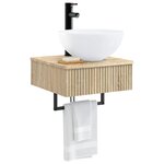 vidaXL Basin de lavage mural Chêne Sonoma 40 x 41 x 40 5 cm
