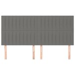 vidaXL Tête de lit Gris foncé 160x5x118/128 cm Tissu