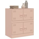 vidaXL Buffet rose 67x39x73 cm acier