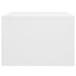 vidaXL Tables de chevet murales 2 Pièces Blanc 50x36x25 cm
