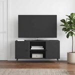 vidaXL Meuble TV 102 x 34 5 x 50 cm Noir Bois d'ingénierie