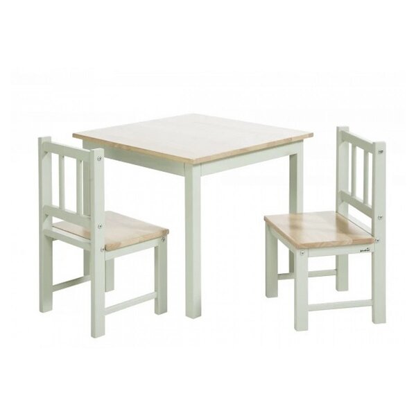 Meubles d activite en Hevea 2 chaises et une table Couleur Vert Menthe