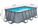 Piscine tubulaire "Ludo 2" - 4 01 x 2 01 x 1 22 m - Sans filtration