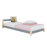 Lit enfant DREAMY 90 x 160 - gris et naturel