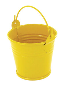 Seau en métal jaune Ø 6 5 cm x H 6 2 cm