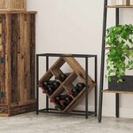 vidaXL Étagère à vin Bois ancien 51 x 18 x 52 5 cm Bois d'ingénierie