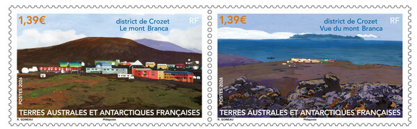 Timbre TAAF - Diptyque - Mont Branca