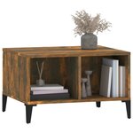 vidaXL Table basse Chêne fumé 60x50x36 5 cm Bois d'ingénierie