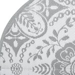vidaXL Tapis d'extérieur gris clair Ø200 cm PP