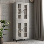 vidaXL Armoire murale suspendue Gris béton 69 5x34x90 cm