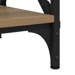vidaXL Table d'appoint avec étagère avec stockage chêne artisanal 55 x 38 x 45 cm