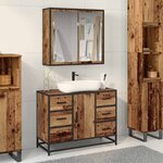vidaXL Ensemble de mobilier de salle de bain 2 Pièces Bois ancien