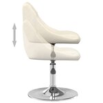vidaXL Chaises pivotantes à manger lot de 2 Crème Velours