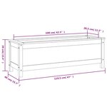 vidaXL Lit surélevé de jardin brun miel 119 5x40x39 cm bois pin massif