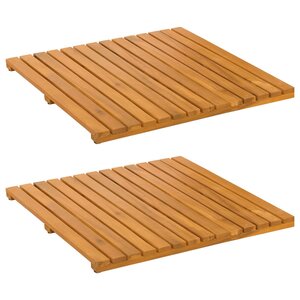 vidaXL Tapis de bain Uni Marron 50 x 50 cm bois