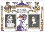 Bloc 2 timbres - Les grandes heures de l'Histoire de France - Lettre Prioritaire Internationale