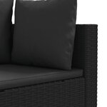vidaXL Salon de jardin 10 Pièces avec coussins noir résine tressée