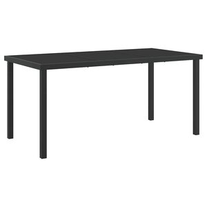 vidaXL Table de Jardin Noir 160 x 80 x 73 cm Teck massif