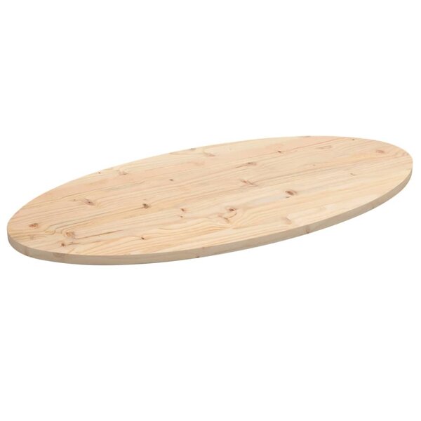 vidaXL Plateau de table 90x45x2 5 cm Bois massif Pin Ovale
