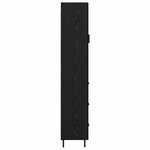 vidaXL Haut Armoire Chêne noir 34 5 x 34 x 180 cm Bois d'ingénierie
