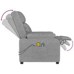 vidaXL Fauteuil électrique de massage Gris clair Tissu