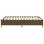 vidaXL Cadre de lit Marron foncé 140x190 cm Tissu
