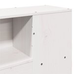 vidaXL Lit bibliothèque sans matelas blanc 135x190 cm bois pin massif