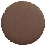 vidaXL Coussins de siège 2 Pièces Marron Ø30 x 13 cm tissu