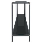 vidaXL Table console Noir 140x35x75 5 cm Verre trempé
