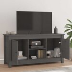 vidaXL Meuble TV Gris 103x36 5x52 cm Bois de pin massif