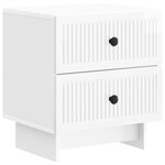 vidaXL Cabinet de chevet Blanc brillant 43 x 34 5 x 47 5 cm