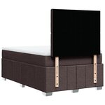 vidaXL Sommier à lattes de lit avec matelas Marron foncé 120x200 cm