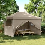 vidaXL Tente de fête Taupe 279 x 410 x 315 cm Tissu Oxford