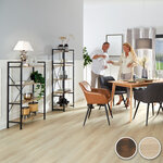 Tectake Etagère bibliothèque LEEDS style industriel 67,5 x 31,5 x 121,5 cm - bois clair industriel
