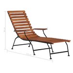 vidaXL Chaise de terrasse d'extérieur Bois d'acacia solide