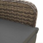 vidaXL Ensemble de bistro de jardin 3 Pièces coussins gris poly rotin