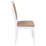vidaXL Chaises à manger coussins 2 Pièces blanc bois massif caoutchouc
