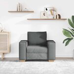 vidaXL Canapé Fauteuil Gris Foncé 100x78x84 cm Tissu