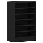 Meuble à chaussures vidaXL Chêne noir 60x35x92 cm en bois d'ingénierie