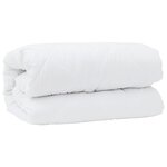 vidaXL Couette avec oreiller 3 Pièces Blanc Microfibre