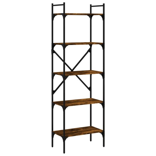 vidaXL Bibliothèque à 5 niveaux chêne fumé 56x31 5x174 cm