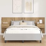 vidaXL Tête de lit avec armoire avec tiroir 3 Pièces Chêne artisanal