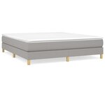vidaXL Cadre de lit gris clair 180x200 cm tissu