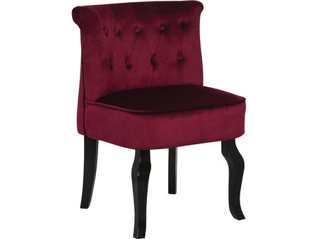 Fauteuil en velours "Louisa" - 1 place - Rouge