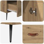 vidaXL Haut Armoire avec tiroir Chêne artisanal 69 5 x 31 x 115 cm